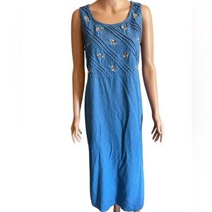 Women’s vintage denim dress 1990s. M